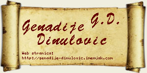 Genadije Dinulović vizit kartica